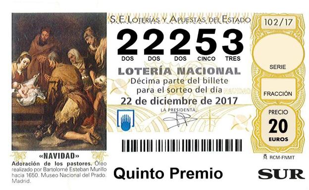 El último quinto 22253 toca en Rincón de la Victoria y Málaga capital