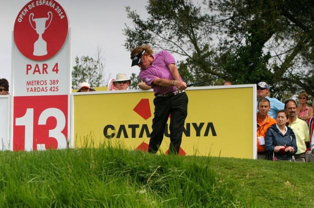 Miguel Ángel Jiménez, en el Open de España disputado en 2014. :: sur
