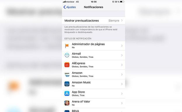 Las notificaciones de las aplicaciones consumen mucha batería.