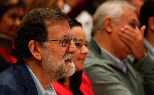 Rajoy, este sábado en Sevilla.