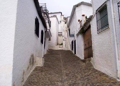 Imagen secundaria 1 - Pampaneira está a los pies de Sierra Nevada.Calle típica de Bubión.