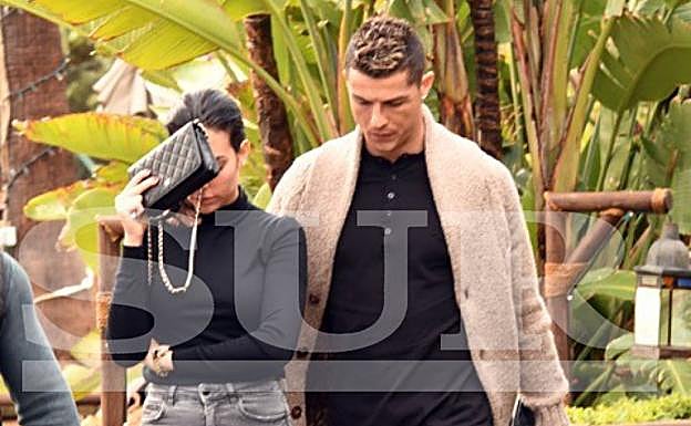 Georgina Rodríguez y Cristiano Ronaldo, en Marbella. 
