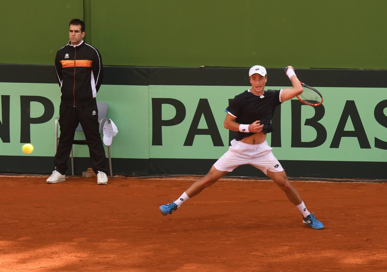 Eliminatoria de la Copa Davis entre España y Grañ Bretaña que se celebra en las instalaciones del Club de Tenis Puente Romano en Marbella 