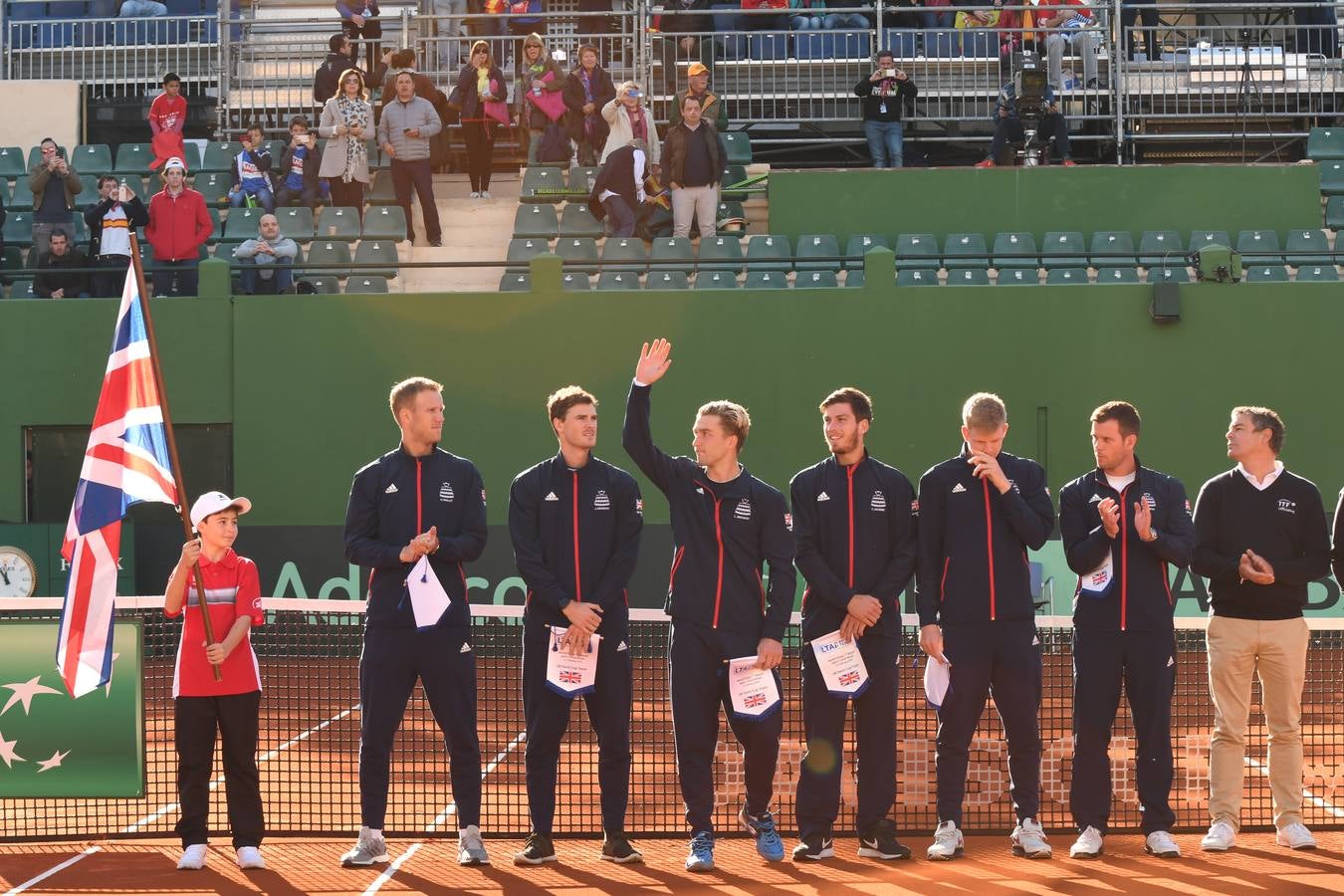 Eliminatoria de la Copa Davis entre España y Grañ Bretaña que se celebra en las instalaciones del Club de Tenis Puente Romano en Marbella 