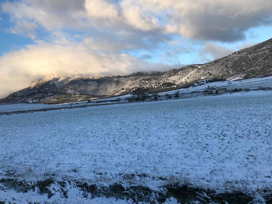 La Axarquía se viste con nieve