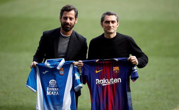 Quique Sánchez Flores y Ernesto Valverde.