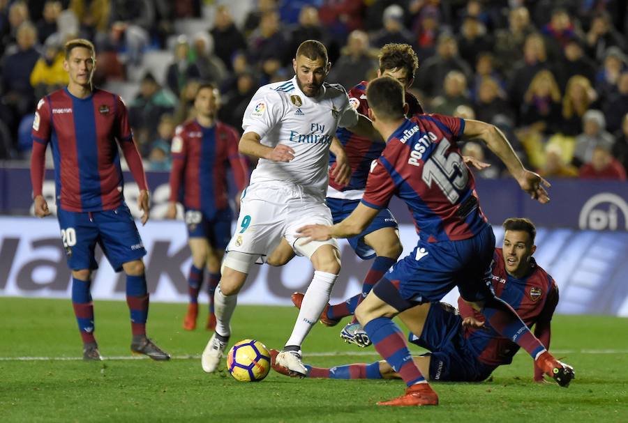 Los blancos empataron con el Levante como ya ocurrió en el Santiago Bernabéu.