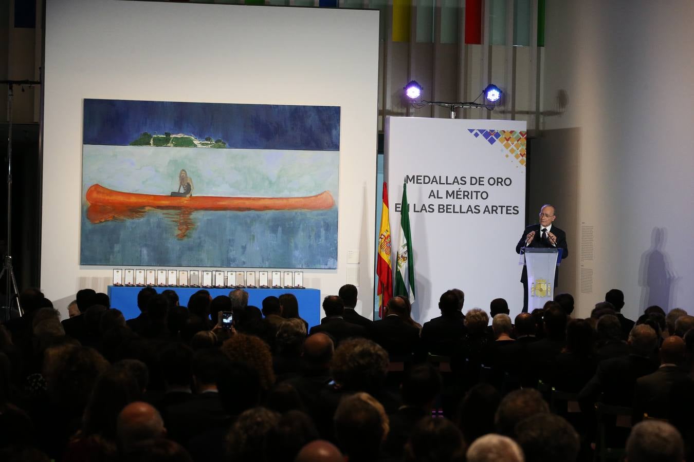 Don Felipe y Doña Letizia presiden la ceremonia en el Pompidou