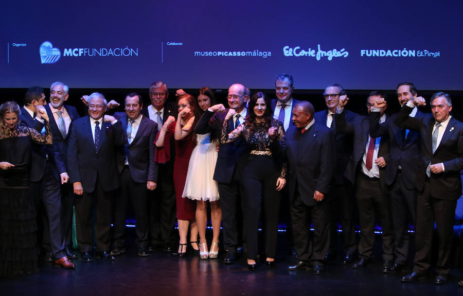 La Fundación del Málaga C. F. entrega sus premios en el Museo Picasso a Adrián Martín, Eva Alcaide, La Caixa, AVOI y Cudeca