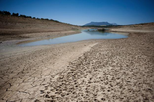 La situación de muchos embalses andaluces preocupa al sector agrario. :: afp /  jorge guerrero