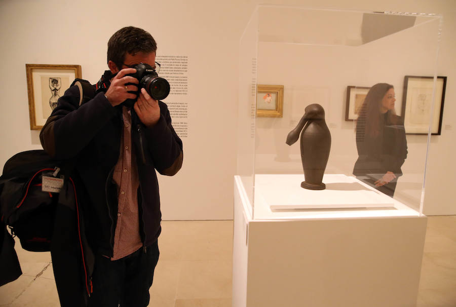 El Museo Picasso Málaga ha inaugurado la exposición 'Y Fellini soñó con Picasso', una muestra de dibujos, películas, fotografías y otros documentos del director de cine italiano que se unen a las esculturas, dibujos y obra gráfica de Picasso.