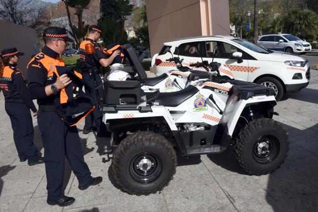 Efectivos de Protección Civil de Marbella. 