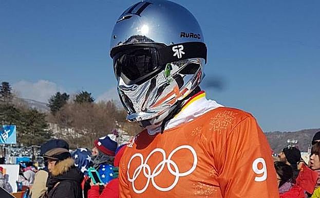 El mijeño, poco antes de comenzar el entrenamiento ayer en Pyeongchang. 