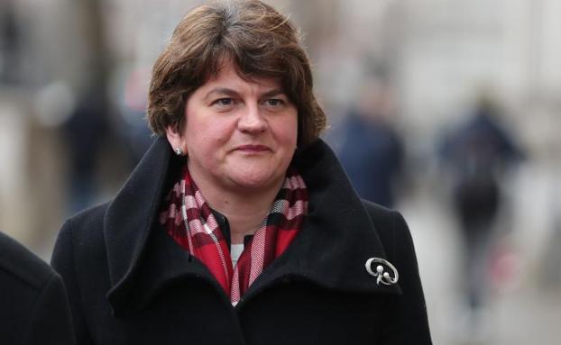 La líder del Partido Unionista Democrático (DUP), Arlene Foster.