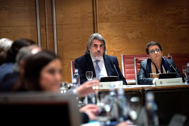 El abogado Alberto Ganga declaró ayer en la comisión de financiación del Senado. ::  Luca Piergiovanni / EFE