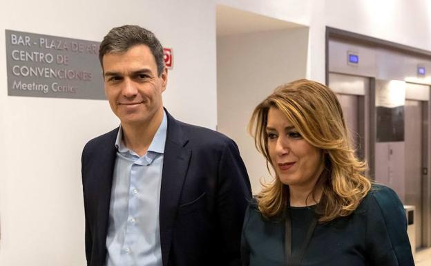 Pedro Sánchez y Susana Díaz el pasado día 23 de enero en Sevilla. 