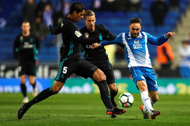 Las mejores imágenes del partido correspondiente a la 26ª jornada de Liga entre el Espanyol y el Real Madrid