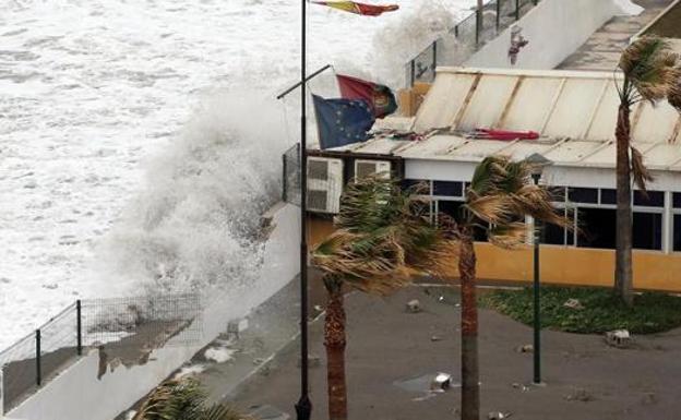 Temporal en abril del año pasado en Málaga. 