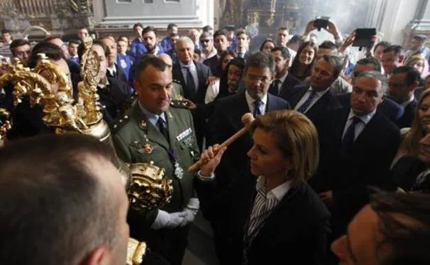 Cospedal, el año pasado en la Semana Santa de Málaga. 