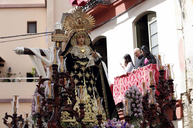 Las mejores imágenes de la Cofradía de Santa Cruz en el Jueves Santo 2018.