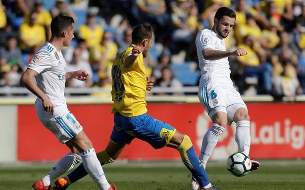 Nacho Fernández en un lance del partido ante la UD Las Palmas. 