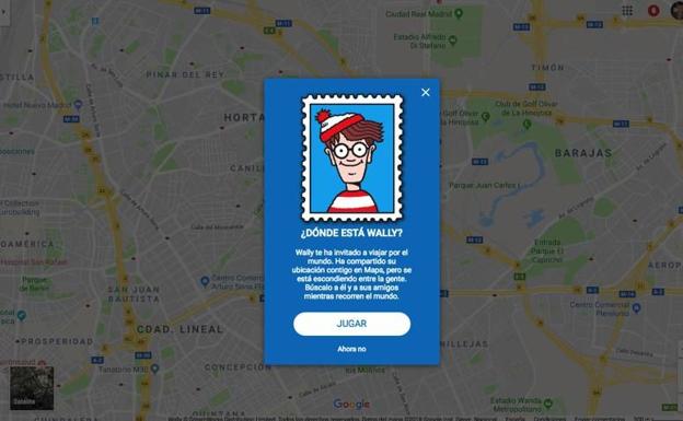 Busca a Wally, el divertido personaje vestido con rayas rojas, salta de los libros al buscador de Google maps
