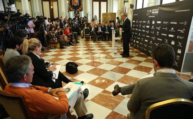 El alcalde, Francisco de la Torre, presentó la 21 edición del Festival de Málaga, que arranca el próximo viernes 13 de abril.