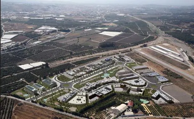 Vista aérea del Parque Tecnoalimentario de Vélez-Málaga. 