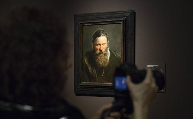Imagen del cuadro 'Cabeza de hombre con barba' que se puede ver en el Prado.