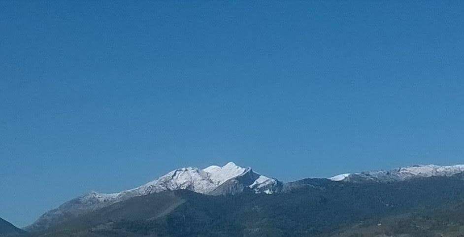 Vista del manto blanco desde el Camping Sierra de las Nieves