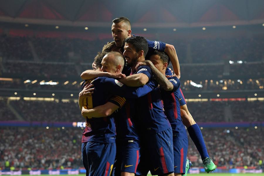 El Barcelona consigue su cuarta Copa del Rey consecutiva ante un Sevilla que fue muy inferior. Doblete de Suárez y tantos de Messi, Countinho y un Iniesta que fue masivamente ovacionado por el Wanda Metropolitano