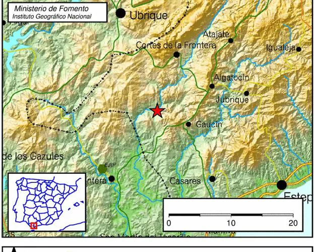 Epicentro del terremoto