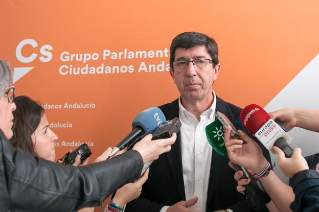 Juan Marín, portavoz de Ciudadanos. 