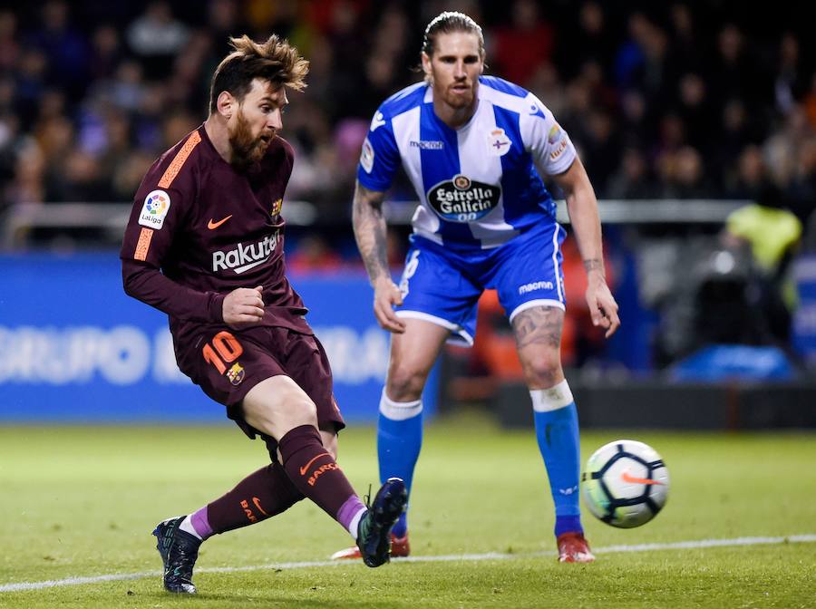 Riazor asiste a la más que probable fiesta de campeón de Liga del Barcelona, que de ganar al Deportivo se aseguraría el entorchado nacional.