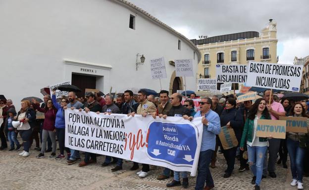 La protesta, la primera de este tipo por el estado de las carreteras, tuvo lugar el pasado domingo. 