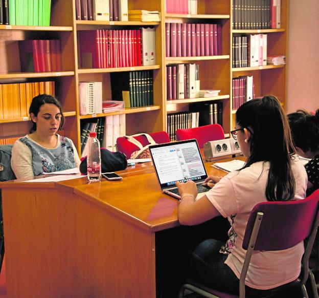 Dos jóvenes estudiando. :: laura ruíz