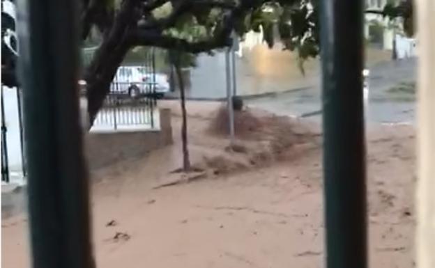 Fuerte tromba de agua que cayó en Villanueva de la Concepción. 