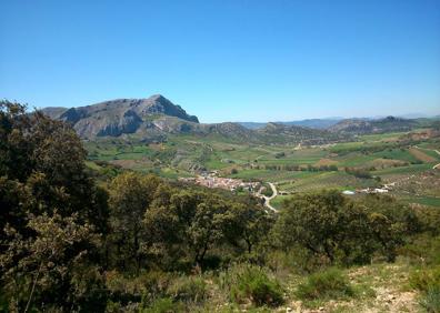 Imagen secundaria 1 - Camino que une a Alfarnatejo con Alfarnate | Vista general de Alfarnatejo con el telón de fondo de los tajos | Entorno de Alfarnatejo