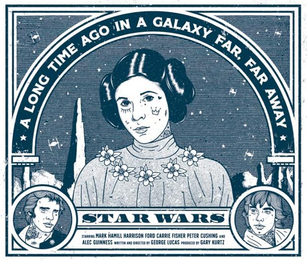 El ilustrador Agu Méndez rehace los carteles del cine de los 70 y 80 en el Ateneo