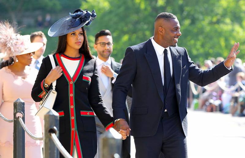 El actor Idris Elba y Sabrina Dhowre.