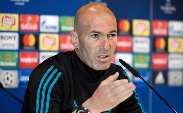 Zinedine Zidane, durante la rueda de prensa. 