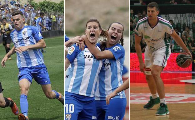 El Atlético malagueño, el Málaga femenino y el Unicaja juegan este fin de semana.