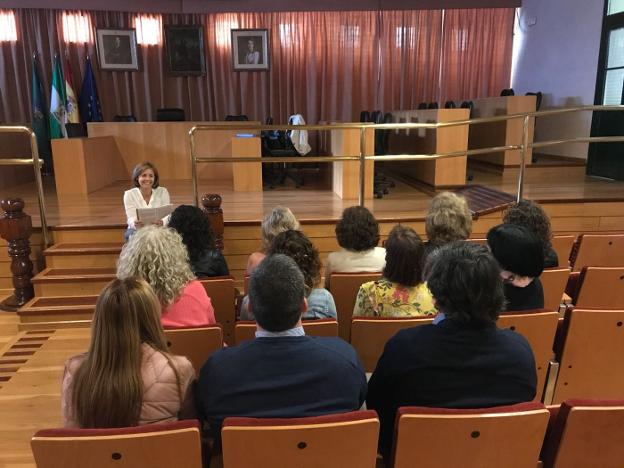 Una de las sesiones de 'mindfulness' en el Ayuntamiento.