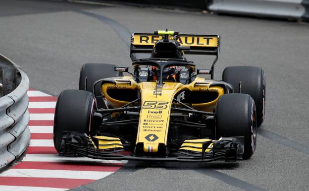 Carlos Sainz, en el circuito de Mónaco. 