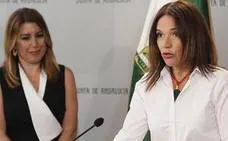 Susana Díaz con la nueva consejera de Universidad y Conocimiento, Lina Gálvez. 