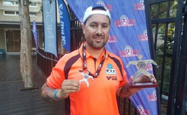 Abel Aguilera, después de participar en un Ultraman de Australia.