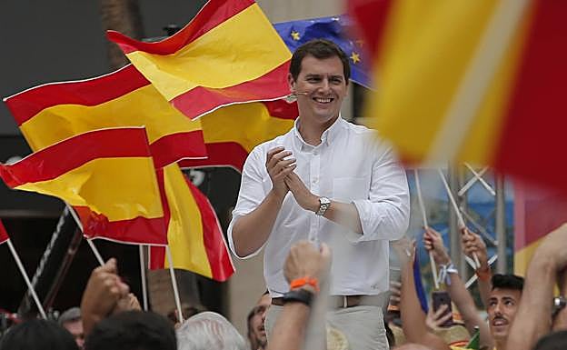 Rivera, durante su intervención en Málaga. 