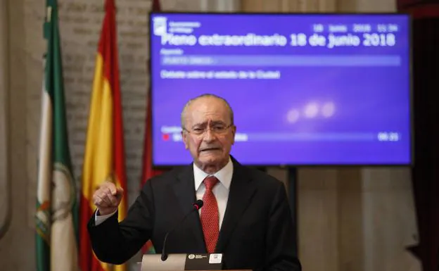 De la Torre, durante el debate del estado de la ciudad. 