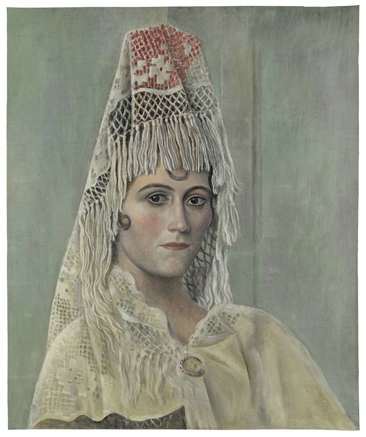 ‘Olga con mantilla’ (1917), realizada un año antes del matrimonio, fue uno de los iconos del Museo Picasso Málaga.