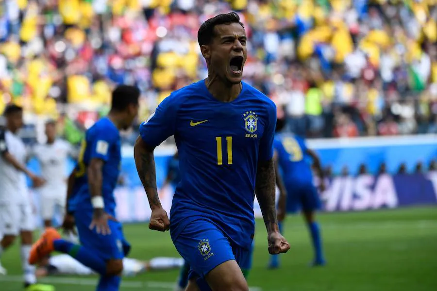 Coutinho rescata a Brasil en el descuento y condena a Costa Rica